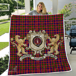 Scottish Macintyre Clan Badge Tartan Plaid Lion Crest Premium Quilt Scottish Plaid Tartan Plaid - ScotsTee - scotstee.com