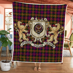 Scottish Carnegie Clan Badge Tartan Plaid Lion Crest Premium Quilt Scottish Plaid Tartan Plaid - ScotsTee - scotstee.com