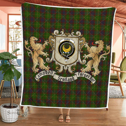 Scottish Durie Clan Badge Tartan Plaid Lion Crest Premium Quilt Scottish Plaid Tartan Plaid - ScotsTee - scotstee.com