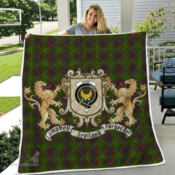 Scottish Durie Clan Badge Tartan Plaid Lion Crest Premium Quilt Scottish Plaid Tartan Plaid - ScotsTee - scotstee.com