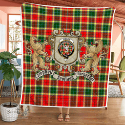 Scottish Gibson Clan Badge Tartan Plaid Lion Crest Premium Quilt Scottish Plaid Tartan Plaid - ScotsTee - scotstee.com