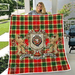 Scottish Gibson Clan Badge Tartan Plaid Lion Crest Premium Quilt Scottish Plaid Tartan Plaid - ScotsTee - scotstee.com
