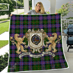 Scottish Blair Clan Badge Tartan Plaid Lion Crest Premium Quilt Scottish Plaid Tartan Plaid - ScotsTee - scotstee.com