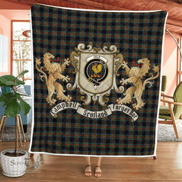 Scottish Lyle Clan Badge Tartan Plaid Lion Crest Premium Quilt Scottish Plaid Tartan Plaid - ScotsTee - scotstee.com