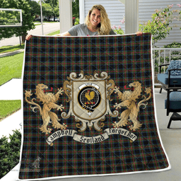 Scottish Lyle Clan Badge Tartan Plaid Lion Crest Premium Quilt Scottish Plaid Tartan Plaid - ScotsTee - scotstee.com
