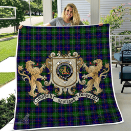 Scottish Macthomas Clan Badge Tartan Plaid Lion Crest Premium Quilt Scottish Plaid Tartan Plaid - ScotsTee - scotstee.com