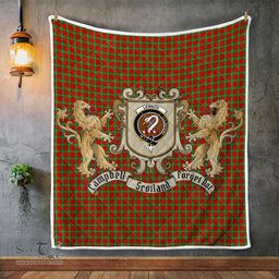 Scottish Lennox Clan Badge Tartan Plaid Lion Crest Premium Quilt Scottish Plaid Tartan Plaid - ScotsTee - scotstee.com