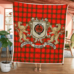 Scottish Darroch Of Gourock Clan Badge Tartan Plaid Lion Crest Premium Quilt Scottish Plaid Tartan Plaid - ScotsTee - scotstee.com