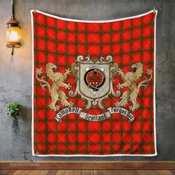 Scottish Darroch Of Gourock Clan Badge Tartan Plaid Lion Crest Premium Quilt Scottish Plaid Tartan Plaid - ScotsTee - scotstee.com