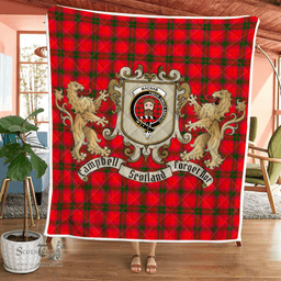 Scottish Macnab Clan Badge Tartan Plaid Lion Crest Premium Quilt Scottish Plaid Tartan Plaid - ScotsTee - scotstee.com