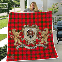 Scottish Macnab Clan Badge Tartan Plaid Lion Crest Premium Quilt Scottish Plaid Tartan Plaid - ScotsTee - scotstee.com