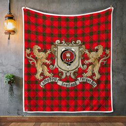 Scottish Macnab Clan Badge Tartan Plaid Lion Crest Premium Quilt Scottish Plaid Tartan Plaid - ScotsTee - scotstee.com