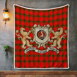 Scottish Macquarrie Clan Badge Tartan Plaid Lion Crest Premium Quilt Scottish Plaid Tartan Plaid - ScotsTee - scotstee.com
