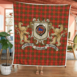 Scottish Bruce Clan Badge Tartan Plaid Lion Crest Premium Quilt Scottish Plaid Tartan Plaid - ScotsTee - scotstee.com