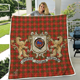Scottish Bruce Clan Badge Tartan Plaid Lion Crest Premium Quilt Scottish Plaid Tartan Plaid - ScotsTee - scotstee.com