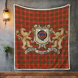 Scottish Bruce Clan Badge Tartan Plaid Lion Crest Premium Quilt Scottish Plaid Tartan Plaid - ScotsTee - scotstee.com