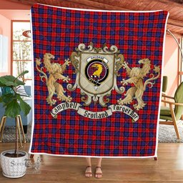 Scottish Haldane Clan Badge Tartan Plaid Lion Crest Premium Quilt Scottish Plaid Tartan Plaid - ScotsTee - scotstee.com
