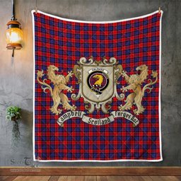 Scottish Haldane Clan Badge Tartan Plaid Lion Crest Premium Quilt Scottish Plaid Tartan Plaid - ScotsTee - scotstee.com