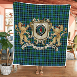 Scottish Lyon Clan Badge Tartan Plaid Lion Crest Premium Quilt Scottish Plaid Tartan Plaid - ScotsTee - scotstee.com
