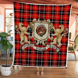 Scottish Majoribanks Clan Badge Tartan Plaid Lion Crest Premium Quilt Scottish Plaid Tartan Plaid - ScotsTee - scotstee.com