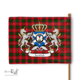 Scottish Rattray Clan Badge Tartan Coat of Arm Garden Flag - Tartan Plaid Flags Scottish Plaid Tartan Plaid - ScotsTee - scotstee.com