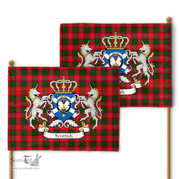 Scottish Rattray Clan Badge Tartan Coat of Arm Garden Flag - Tartan Plaid Flags Scottish Plaid Tartan Plaid - ScotsTee - scotstee.com