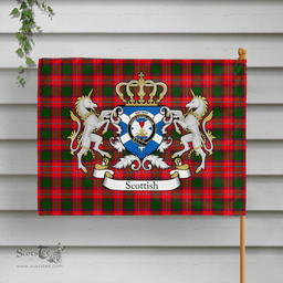 Scottish Rattray Clan Badge Tartan Coat of Arm Garden Flag - Tartan Plaid Flags Scottish Plaid Tartan Plaid - ScotsTee - scotstee.com