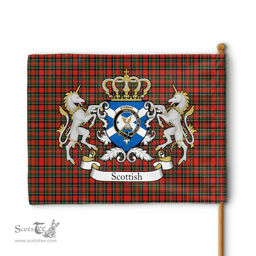 Scottish Stewart Of Appin Clan Badge Tartan Coat of Arm Garden Flag - Tartan Plaid Flags Scottish Plaid Tartan Plaid - ScotsTee - scotstee.com