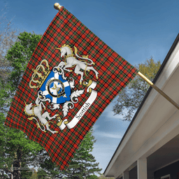 Scottish Stewart Of Appin Clan Badge Tartan Coat of Arm Garden Flag - Tartan Plaid Flags Scottish Plaid Tartan Plaid - ScotsTee - scotstee.com