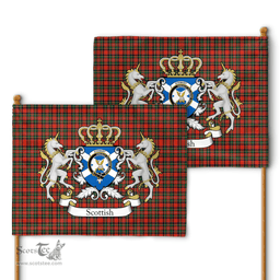 Scottish Stewart Of Appin Clan Badge Tartan Coat of Arm Garden Flag - Tartan Plaid Flags Scottish Plaid Tartan Plaid - ScotsTee - scotstee.com