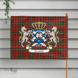 Scottish Stewart Of Appin Clan Badge Tartan Coat of Arm Garden Flag - Tartan Plaid Flags Scottish Plaid Tartan Plaid - ScotsTee - scotstee.com