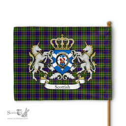 Scottish Whitefoord Clan Badge Tartan Coat of Arm Garden Flag - Tartan Plaid Flags Scottish Plaid Tartan Plaid - ScotsTee - scotstee.com