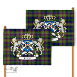 Scottish Whitefoord Clan Badge Tartan Coat of Arm Garden Flag - Tartan Plaid Flags Scottish Plaid Tartan Plaid - ScotsTee - scotstee.com