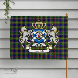 Scottish Whitefoord Clan Badge Tartan Coat of Arm Garden Flag - Tartan Plaid Flags Scottish Plaid Tartan Plaid - ScotsTee - scotstee.com