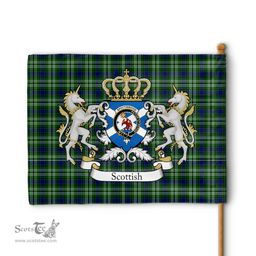 Scottish Spottiswood Clan Badge Tartan Coat of Arm Garden Flag - Tartan Plaid Flags Scottish Plaid Tartan Plaid - ScotsTee - scotstee.com