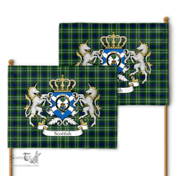 Scottish Swinton Clan Badge Tartan Coat of Arm Garden Flag - Tartan Plaid Flags Scottish Plaid Tartan Plaid - ScotsTee - scotstee.com
