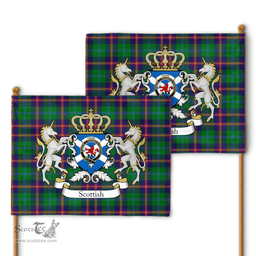 Scottish Young Clan Badge Tartan Coat of Arm Garden Flag - Tartan Plaid Flags Scottish Plaid Tartan Plaid - ScotsTee - scotstee.com