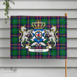 Scottish Young Clan Badge Tartan Coat of Arm Garden Flag - Tartan Plaid Flags Scottish Plaid Tartan Plaid - ScotsTee - scotstee.com