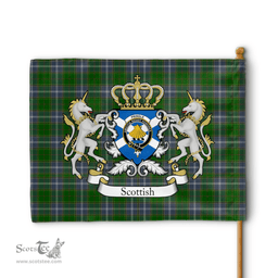 Scottish Pringle Clan Badge Tartan Coat of Arm Garden Flag Clan Badge Tartan Coat of Arm Garden Flag - Tartan Plaid Flags Scottish Plaid Tartan Plaid - ScotsTee - scotstee.com