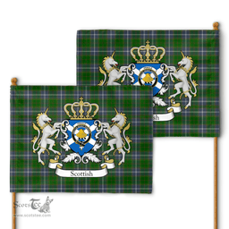 Scottish Pringle Clan Badge Tartan Coat of Arm Garden Flag Clan Badge Tartan Coat of Arm Garden Flag - Tartan Plaid Flags Scottish Plaid Tartan Plaid - ScotsTee - scotstee.com