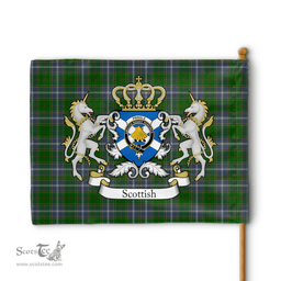 Scottish Pringle Clan Badge Tartan Coat of Arm Garden Flag - Tartan Plaid Flags Scottish Plaid Tartan Plaid - ScotsTee - scotstee.com