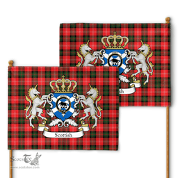 Scottish Nesbitt Clan Badge Tartan Coat of Arm Garden Flag - Tartan Plaid Flags Scottish Plaid Tartan Plaid - ScotsTee - scotstee.com