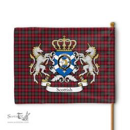 Scottish Stewart Stuart Of Bute Clan Badge Tartan Coat of Arm Garden Flag - Tartan Plaid Flags Scottish Plaid Tartan Plaid - ScotsTee - scotstee.com