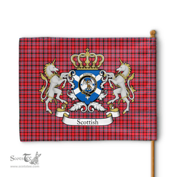 Scottish Straiton Clan Badge Tartan Coat of Arm Garden Flag - Tartan Plaid Flags Scottish Plaid Tartan Plaid - ScotsTee - scotstee.com