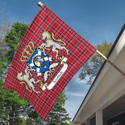 Scottish Straiton Clan Badge Tartan Coat of Arm Garden Flag - Tartan Plaid Flags Scottish Plaid Tartan Plaid - ScotsTee - scotstee.com