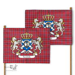 Scottish Straiton Clan Badge Tartan Coat of Arm Garden Flag - Tartan Plaid Flags Scottish Plaid Tartan Plaid - ScotsTee - scotstee.com