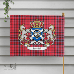 Scottish Straiton Clan Badge Tartan Coat of Arm Garden Flag - Tartan Plaid Flags Scottish Plaid Tartan Plaid - ScotsTee - scotstee.com