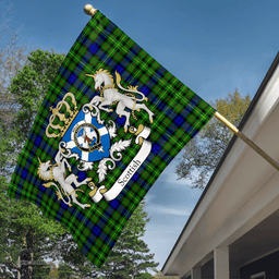 Scottish Rollo Clan Badge Tartan Coat of Arm Garden Flag - Tartan Plaid Flags Scottish Plaid Tartan Plaid - ScotsTee - scotstee.com