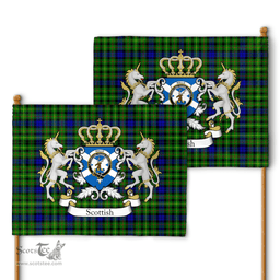Scottish Rollo Clan Badge Tartan Coat of Arm Garden Flag - Tartan Plaid Flags Scottish Plaid Tartan Plaid - ScotsTee - scotstee.com