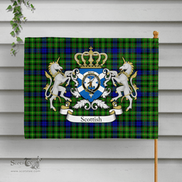 Scottish Rollo Clan Badge Tartan Coat of Arm Garden Flag - Tartan Plaid Flags Scottish Plaid Tartan Plaid - ScotsTee - scotstee.com